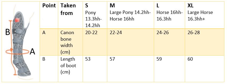 Size Guide - Magnetic Hind & Hock Chaps